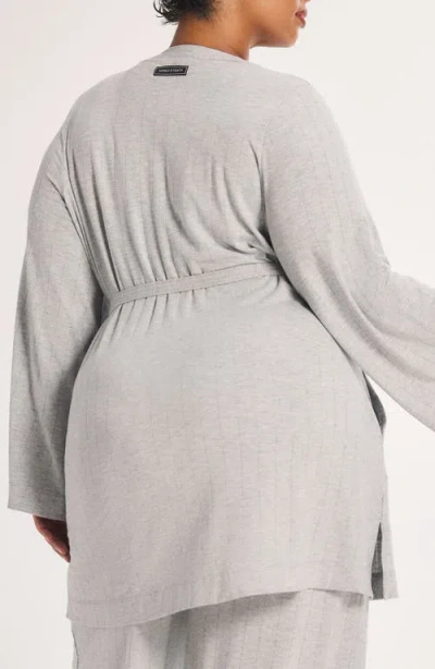 Savage X Fenty Sleek Stitch Robe In Gray