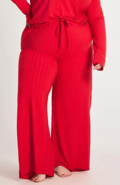 Savage X Fenty Sleek Stitch Sleep Pants In Red