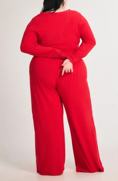 Savage X Fenty Sleek Stitch Sleep Pants In Red