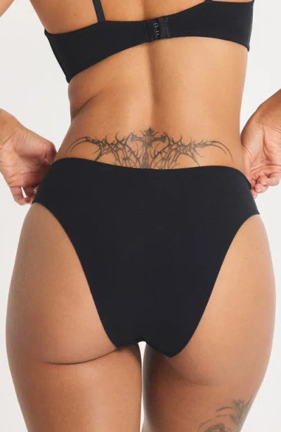 Savage X Fenty Swirly Girly Cheeky Briefs In Black