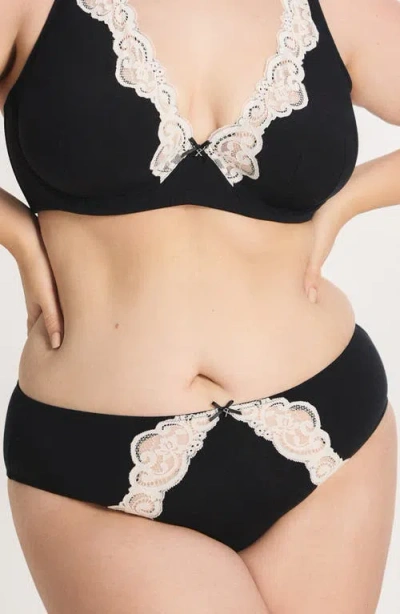 Savage X Fenty Swirly Girly Cheeky Briefs In Black