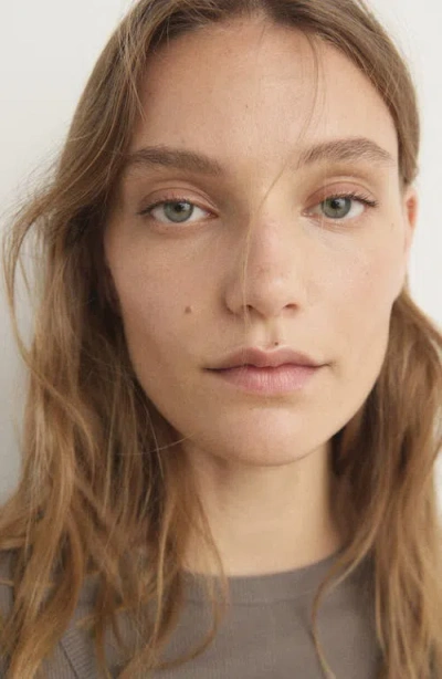 Mango Wrap Rib Cardigan In Brown