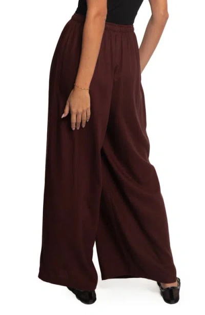 Petal And Pup Petal & Pup Zane Drawstring Wide Leg Pants In Brown