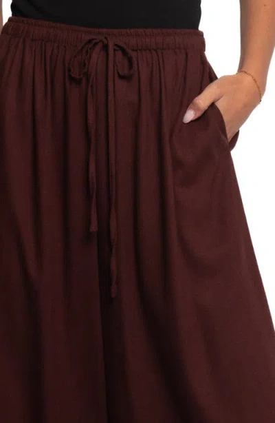Petal And Pup Petal & Pup Zane Drawstring Wide Leg Pants In Brown