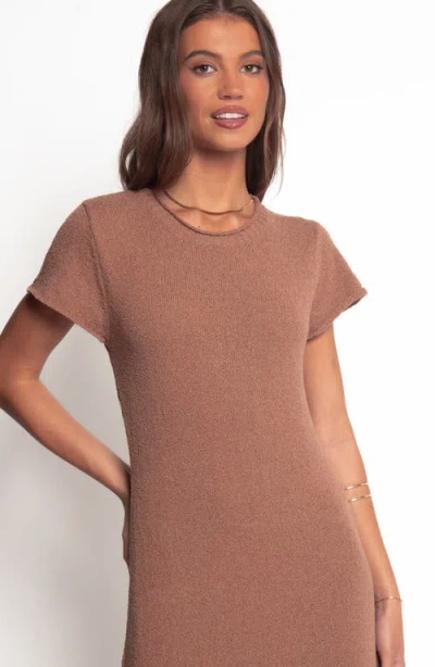 Petal And Pup Petal & Pup Lowell Short Sleeve Knit Maxi Sweater Dress In Brown