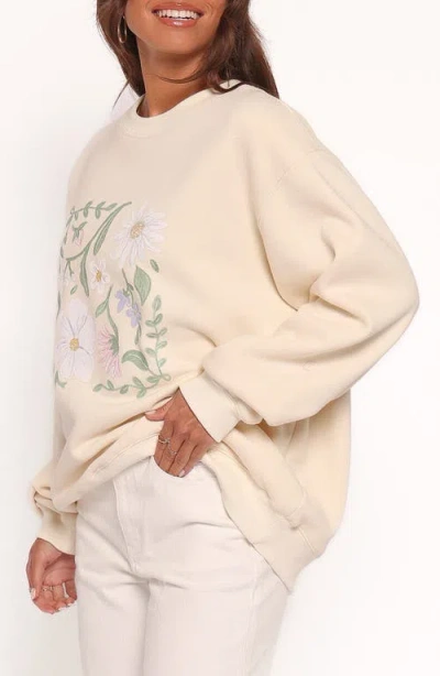 Petal And Pup Petal & Pup Flower Garden Graphic Sweatshirt In White