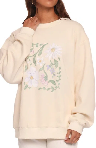Petal And Pup Petal & Pup Flower Garden Graphic Sweatshirt In White