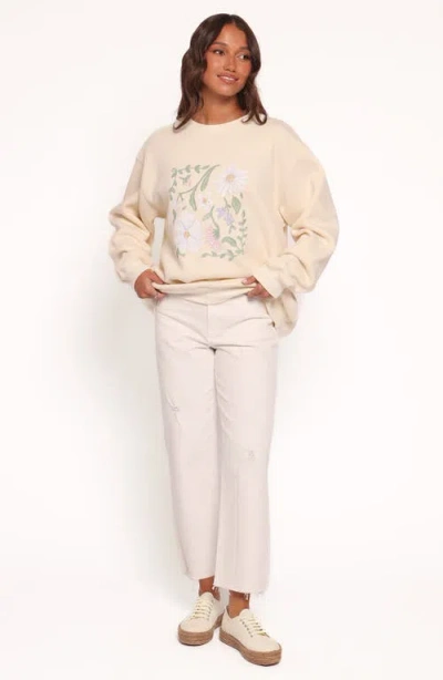 Petal And Pup Petal & Pup Flower Garden Graphic Sweatshirt In White