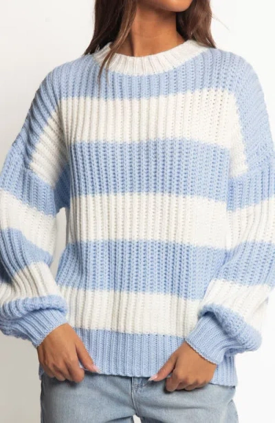 Petal And Pup Petal & Pup Courtney Stripe Chunky Sweater In Blue
