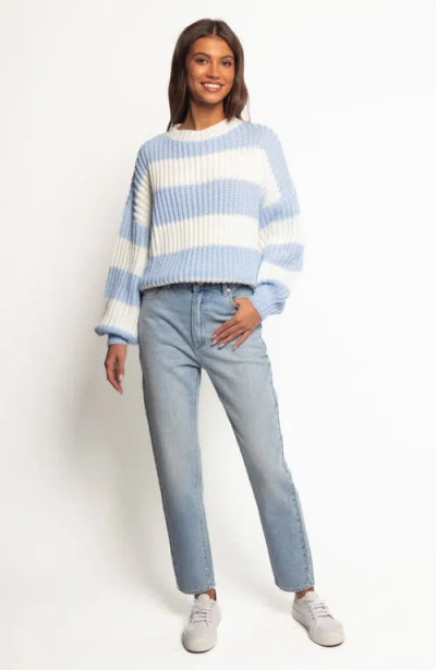 Petal And Pup Petal & Pup Courtney Stripe Chunky Sweater In Blue