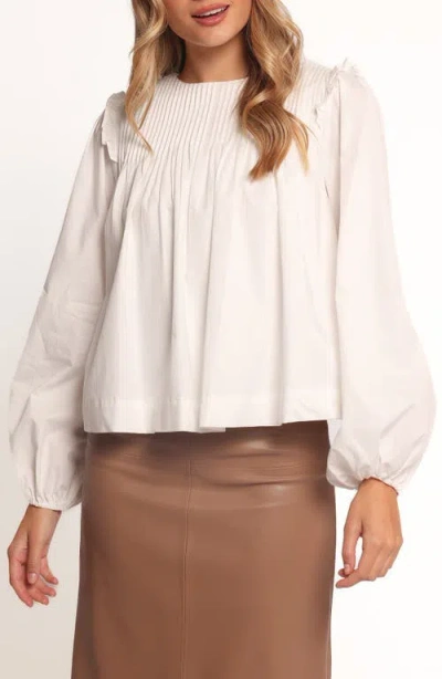Petal And Pup Petal & Pup Melba Pintuck Pleat Cotton Top In White