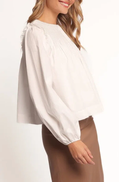 Petal And Pup Petal & Pup Melba Pintuck Pleat Cotton Top In White