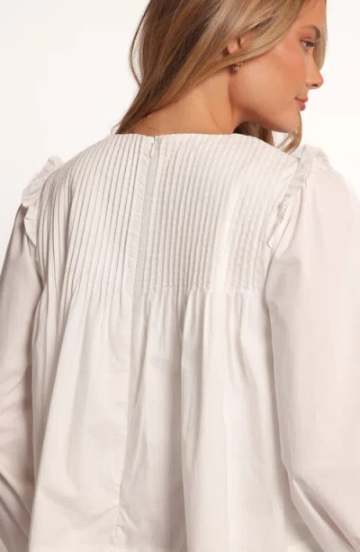 Petal And Pup Petal & Pup Melba Pintuck Pleat Cotton Top In White