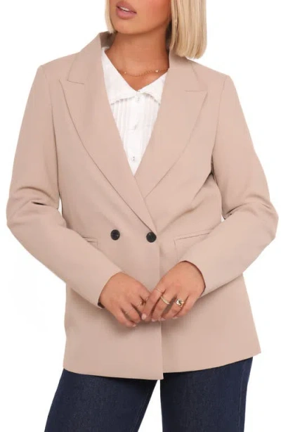 Petal And Pup Petal & Pup Viper Double Breasted Blazer In Sand