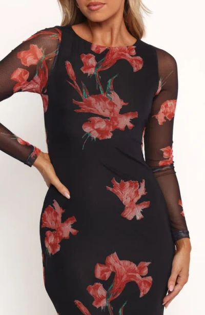 Petal And Pup Petal & Pup Hilda Floral Long Sleeve Dress In Black