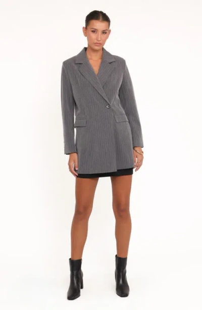 Petal And Pup Petal & Pup Kerryn Pinstripe Blazer In Gray