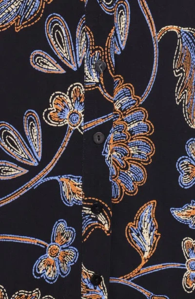 Petal And Pup Petal & Pup Bennett Floral Button-up Shirt In Black