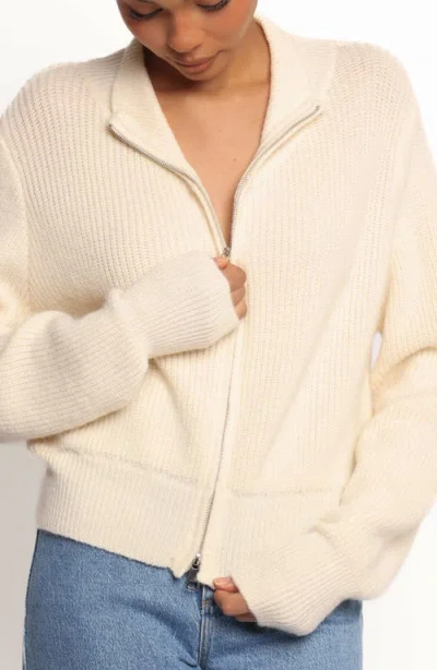 Petal And Pup Petal & Pup Kourtney Rib Zip Cardigan In Animal Print