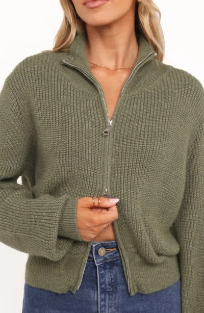 Petal And Pup Petal & Pup Kourtney Rib Zip Cardigan In Multi