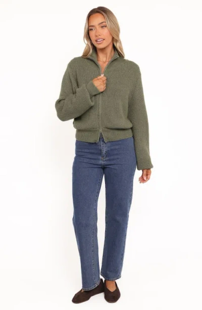 Petal And Pup Petal & Pup Kourtney Rib Zip Cardigan In Multi