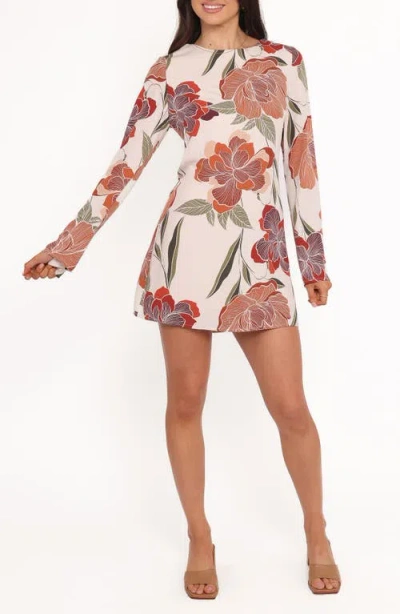 Petal And Pup Petal & Pup Elanira Floral Long Sleeve Minidress In Multi