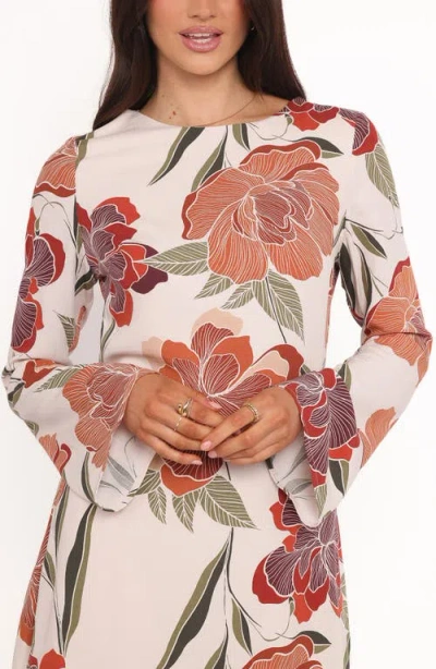 Petal And Pup Petal & Pup Elanira Floral Long Sleeve Minidress In Multi
