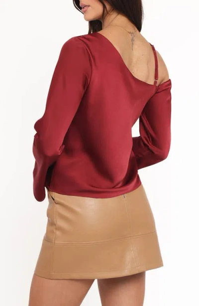 Petal And Pup Petal & Pup Brisa Single Cold Shoulder Satin Top In Multi