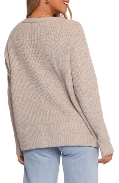 Petal And Pup Petal & Pup Hammond Tie Front Cardigan In Neutral