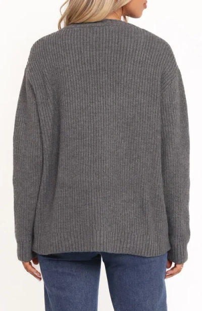 Petal And Pup Petal & Pup Hammond Tie Front Cardigan In Gray