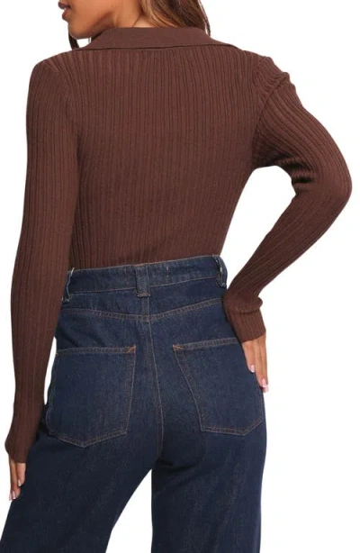 Petal And Pup Petal & Pup Emmerson Rib Collared Sweater In Brown