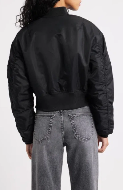 Alpha Industries Ma-1 Flight Bomber Jacket In Black