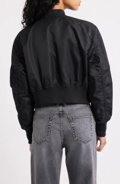 Alpha Industries L-2b Gen Crop Flight Jacket In Black