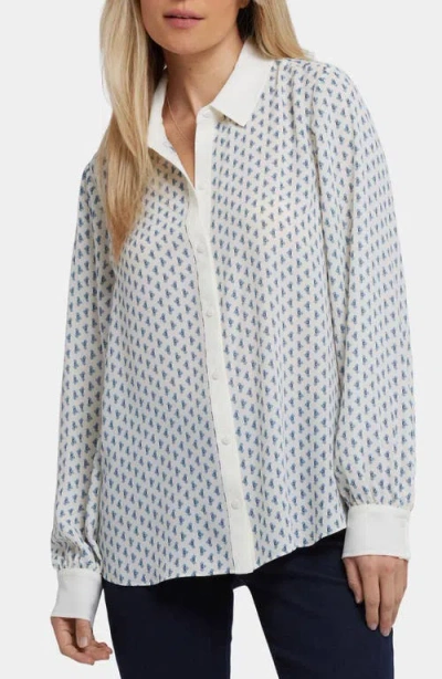 Nydj Taylor Print Shirt In White