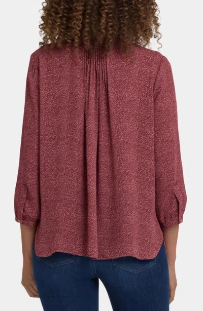 Nydj Pintuck Top In Brown