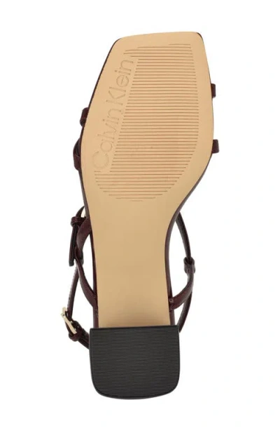 Calvin Klein Women's Pandy Strappy Block Heel Sandals In Red