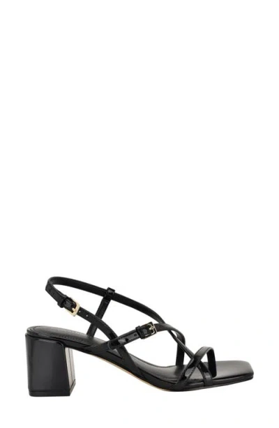 Calvin Klein Women's Pandy Strappy Block Heel Sandals In Black