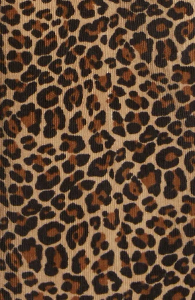 Mini Boden Kids' Leopard Print Corduroy Overalls In Brown