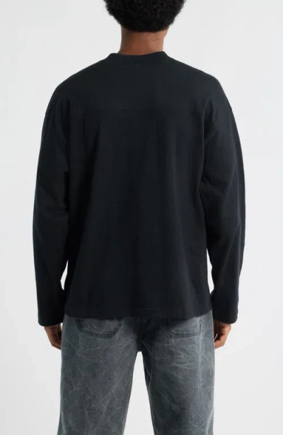 Obey Logo Graphic Football Jersey In Blue