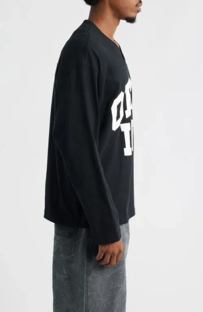 Obey Logo Graphic Football Jersey In Blue