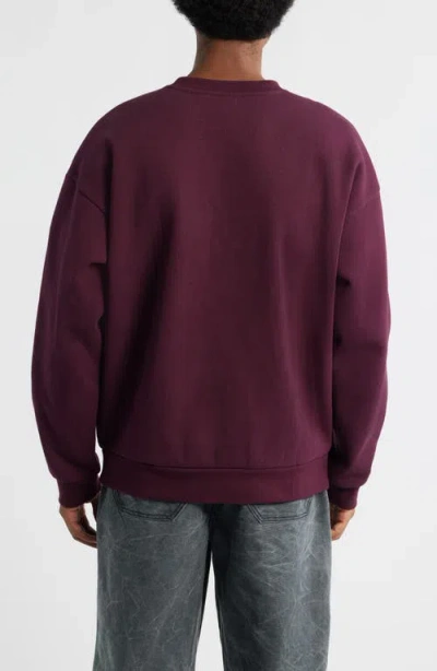 Obey Tenor Heayweight Fleece Crewneck Sweatshirt In Red