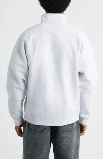 Obey Established Works Quarter-zip Fleece Pullover In White