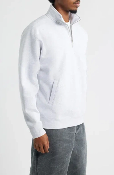 Obey Established Works Quarter-zip Fleece Pullover In White