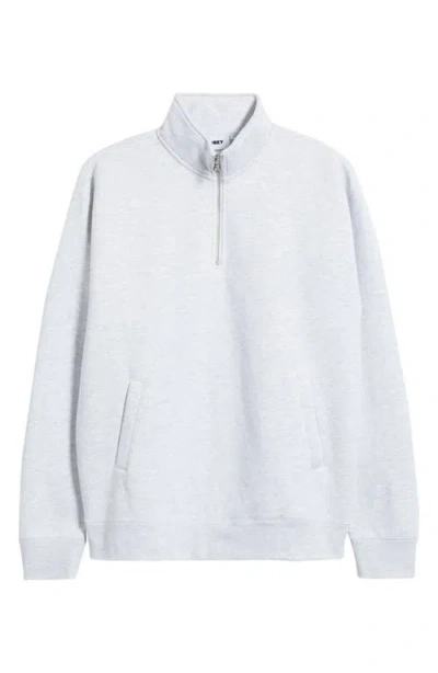 Obey Established Works Quarter-zip Fleece Pullover In White