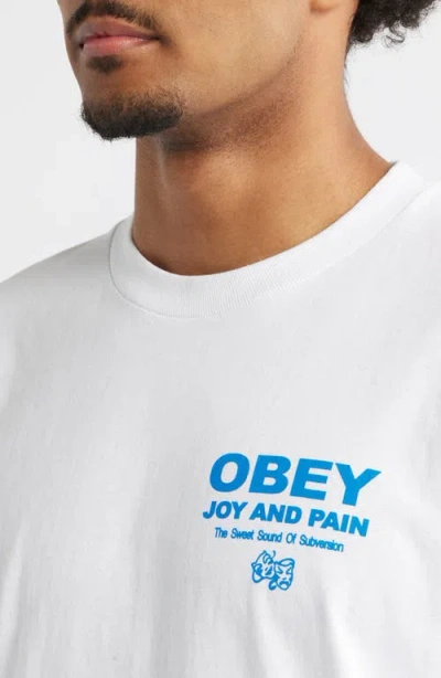 Obey Joy & Pain Cotton Graphic T-shirt In White