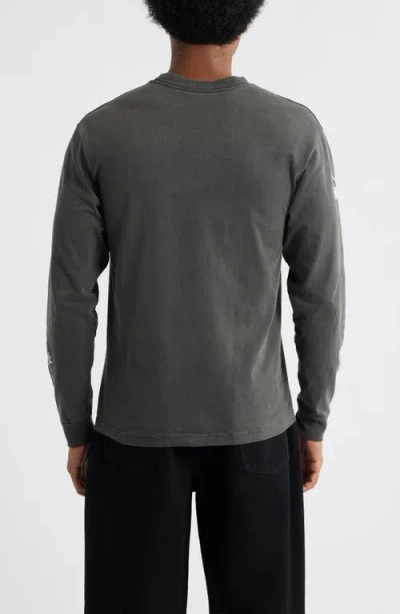 Obey Rose Long Sleeve Cotton Graphic T-shirt In Gray