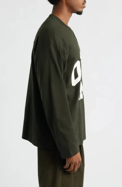 Obey Logo Graphic Football Jersey In Green