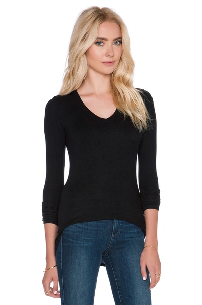 Atm Anthony Thomas Melillo Cashmere V-neck Long-sleeve Jumper In Charcoal