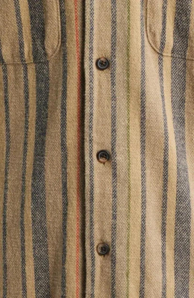 Obey Willard Long Sleeve Camp Shirt In Brown