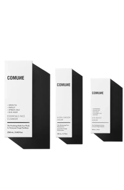 Comune White Daily Skincare Trio In Transparent