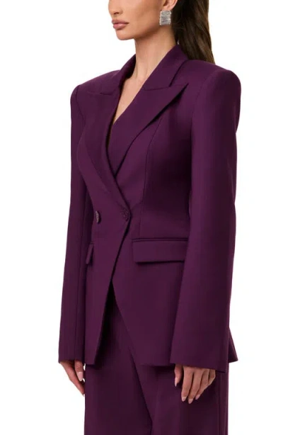 Naked Wardrobe Double Breasted Blazer In Purple
